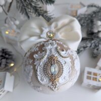 Christmas ball of beige