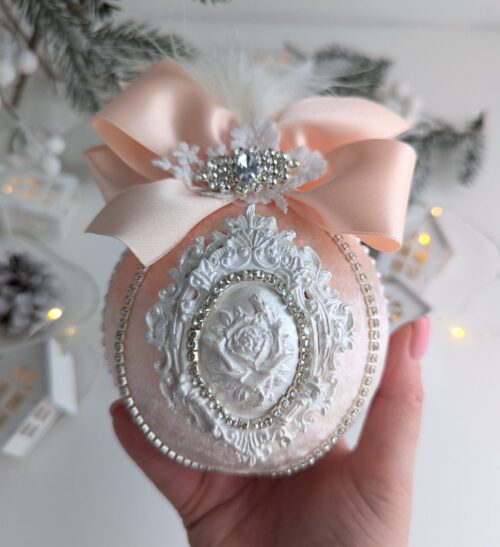 Christmas ball of light peach - Image 2