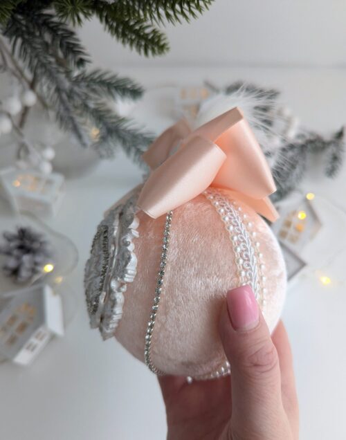 Christmas ball of light peach - Image 3
