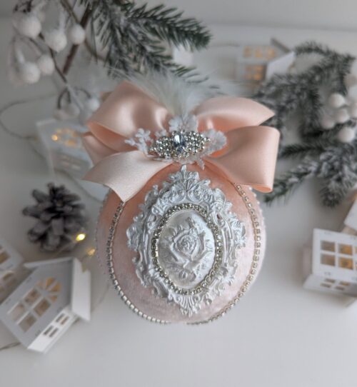 Christmas ball of light peach